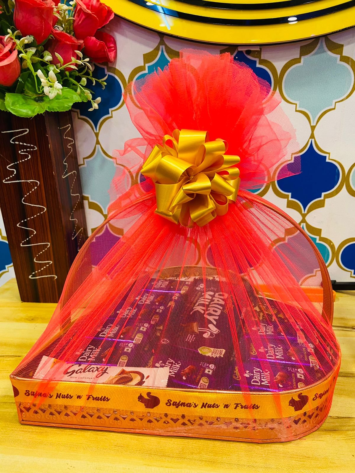 Buy KHUSHA CREATIONS Gift Packing Basket / Fancy Gift Hamper Basket, Baby  Shower Gifting, Diwali Dry Fruit Hamper, Wedding Return Gift Trays Online  at Low Prices in India - Amazon.in